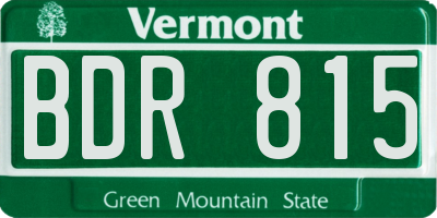 VT license plate BDR815