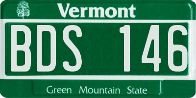 VT license plate BDS146