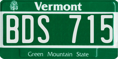 VT license plate BDS715