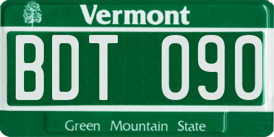 VT license plate BDT090