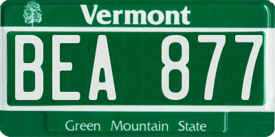 VT license plate BEA877