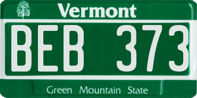 VT license plate BEB373