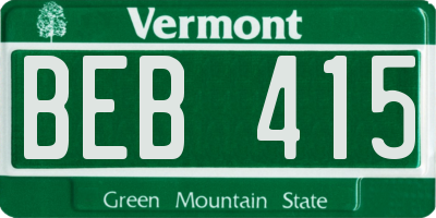 VT license plate BEB415