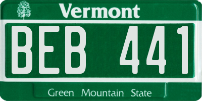 VT license plate BEB441