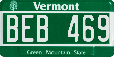 VT license plate BEB469