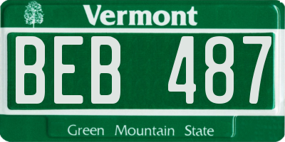 VT license plate BEB487
