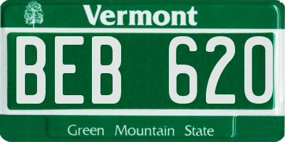 VT license plate BEB620