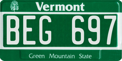 VT license plate BEG697