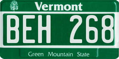 VT license plate BEH268
