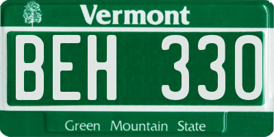 VT license plate BEH330
