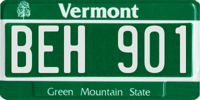 VT license plate BEH901