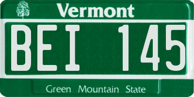 VT license plate BEI145