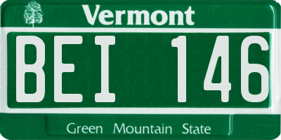 VT license plate BEI146