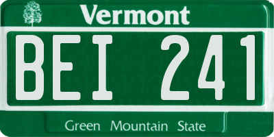 VT license plate BEI241