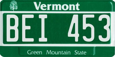 VT license plate BEI453