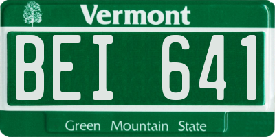 VT license plate BEI641
