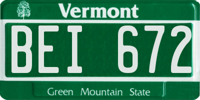VT license plate BEI672