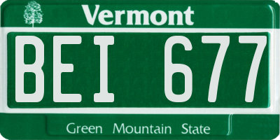 VT license plate BEI677