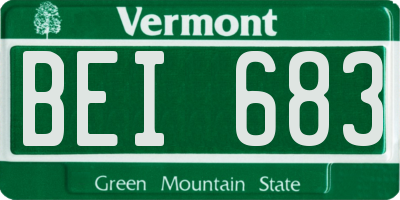 VT license plate BEI683
