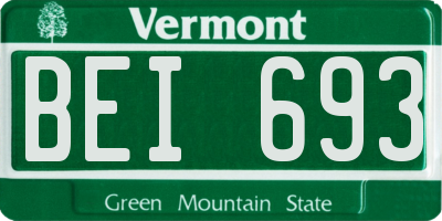 VT license plate BEI693