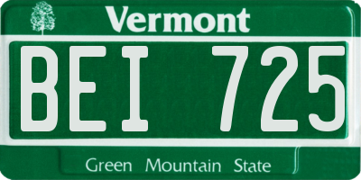 VT license plate BEI725