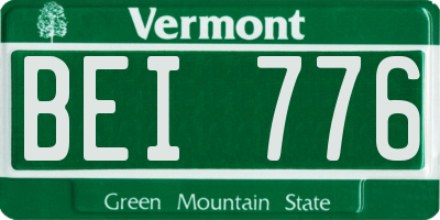 VT license plate BEI776