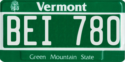 VT license plate BEI780