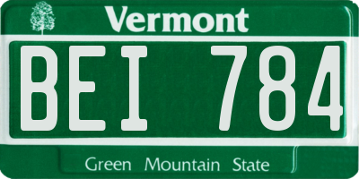 VT license plate BEI784
