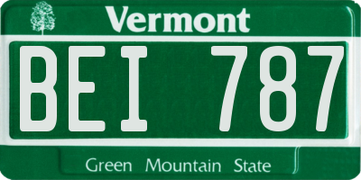 VT license plate BEI787