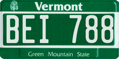 VT license plate BEI788