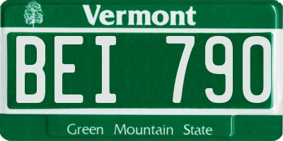 VT license plate BEI790