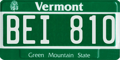 VT license plate BEI810