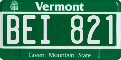 VT license plate BEI821