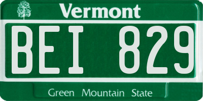 VT license plate BEI829