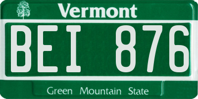 VT license plate BEI876