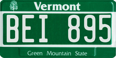 VT license plate BEI895