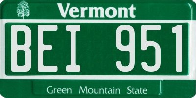 VT license plate BEI951