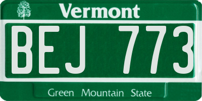 VT license plate BEJ773
