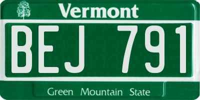 VT license plate BEJ791