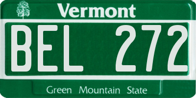 VT license plate BEL272