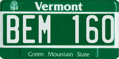 VT license plate BEM160