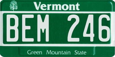 VT license plate BEM246