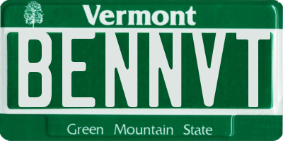 VT license plate BENNVT