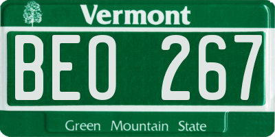 VT license plate BEO267