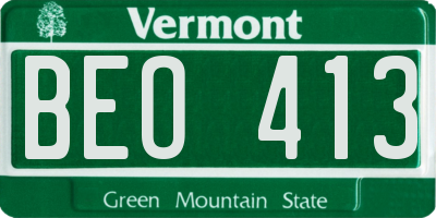 VT license plate BEO413
