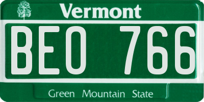 VT license plate BEO766