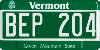 VT license plate BEP204