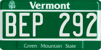 VT license plate BEP292