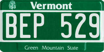 VT license plate BEP529