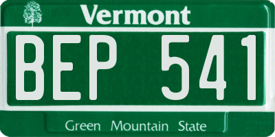 VT license plate BEP541